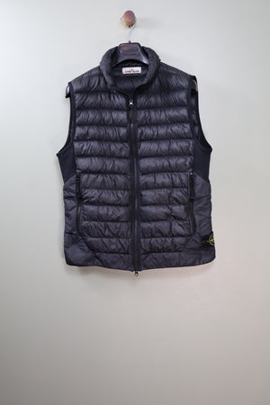Stone Island Black Micro Yarn Down Gilet