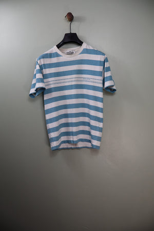Stone Island Blue Striped Marina T-Shirt