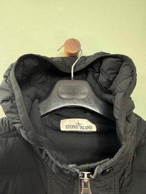 Stone Island Black Loom Woven Down Jacket
