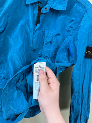 Stone Island Blue Nylon Metal Overshirt