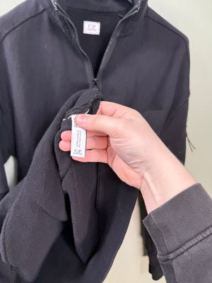 C.P. Company Black 1/4 Zip Jumper