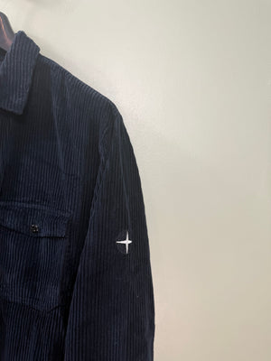Stone Island Navy Corduroy Overshirt