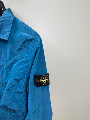 Stone Island Blue Nylon Metal Overshirt