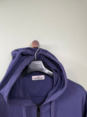 Stone Island Purple Zipped Hoodie