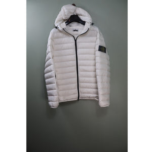 Stone Island White Loom Woven Down Jacket