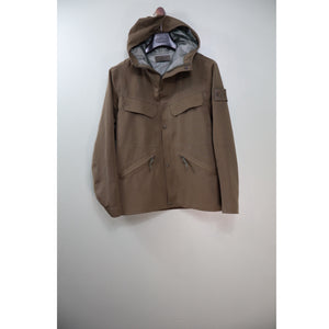 Stone Island Khaki Water Repellent Wool Ghost Jacket