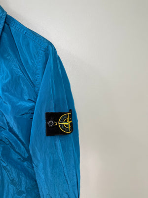 Stone Island Blue Nylon Metal Overshirt