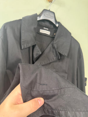 Stone Island Black Pea Coat Jacket