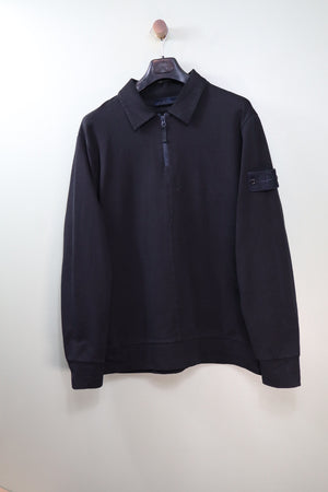 Stone Island Navy Ghost 1/4 Zip Jumper