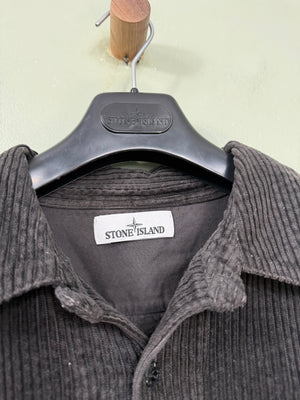 Stone Island Charcoal Grey Corduroy Overshirt