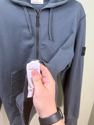 Stone Island Deep Blue Zipped Hoodie