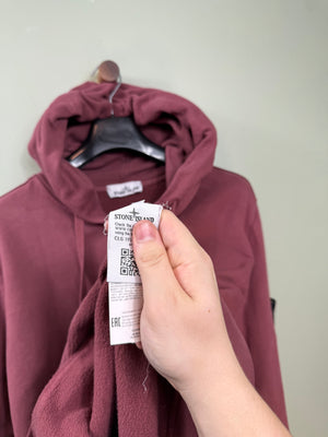 Stone Island Burgundy Hoodie