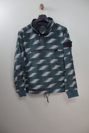 Stone Island Green Nylon Metal Smock