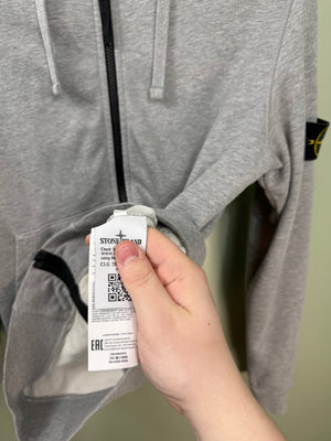 Stone Island Grey Zipped Hoodie