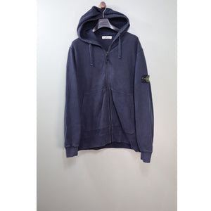 Stone Island Navy Zipped Hoodie