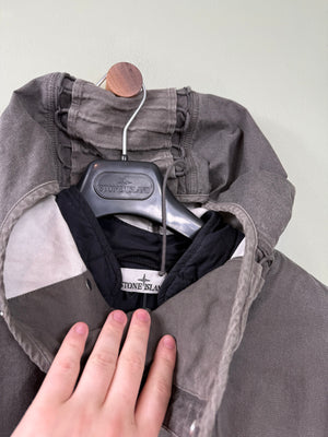 Stone Island Charcoal Grey Panama Recycled Oxide Plating Closed Loop Project Jacket