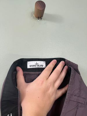 Stone Island Burgundy RE Cargo Shorts