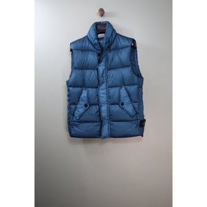 Stone Island Blue Garment Dyed Down Gilet