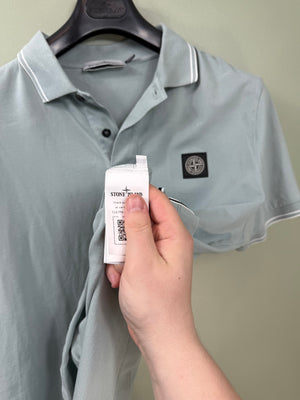 Stone Island Pastel Blue Slim Fit Polo