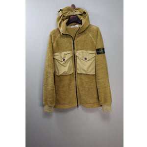 Stone Island Yellow Teddy Fleece Hoodie