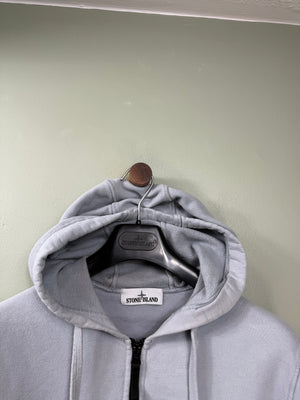 Stone Island Pastel Blue Zipped Hoodie