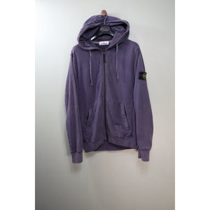 Stone Island Purple Zipped Hoodie