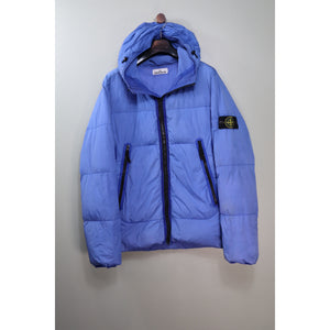 Stone Island Blue Crinkle Reps Down Jacket