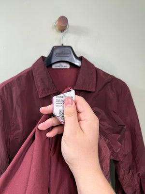 Stone Island Burgundy Nylon Metal Overshirt