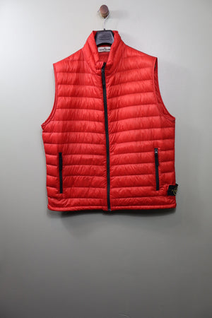 Stone Island Red Micro Ripstop Down Gilet