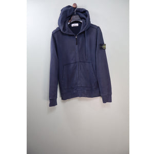Stone Island Navy Zipped Hoodie