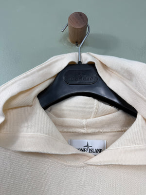 Stone Island Pastel Yellow Waffle Knit Hoodie
