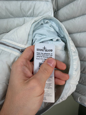 Stone Island Ice Blue Loom Woven Down Jacket