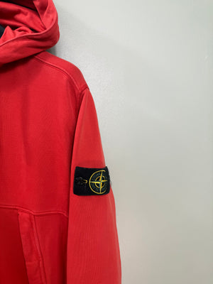 Stone Island Red Zipped Hoodie