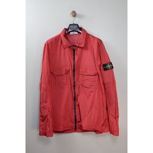 Stone Island Red Nylon Metal Overshirt