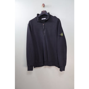 Stone Island Black 1/4 Zip Jumper