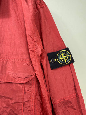 Stone Island Red Nylon Metal Overshirt