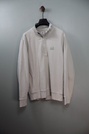 C.P. Company Beige 1/4 Button Jumper