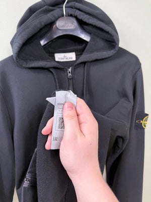 Stone Island Black Zipped Hoodie