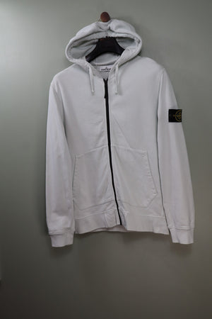 Stone Island Light Grey Zipped Hoodie