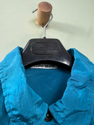 Stone Island Blue Nylon Metal Overshirt