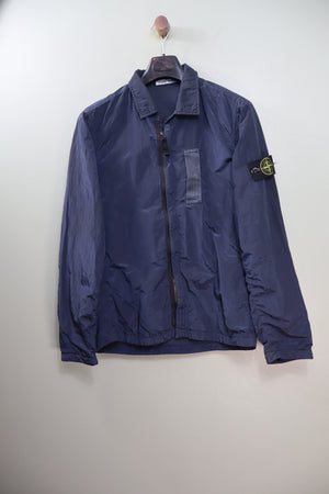 Stone Island Navy Nylon Metal Overshirt