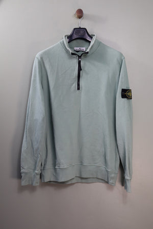 Stone Island Green 1/4 Zip Jumper