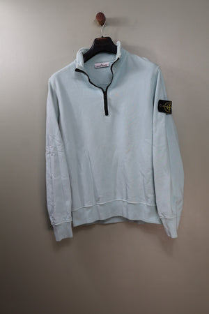 Stone Island Baby Blue 1/4 Zip Jumper