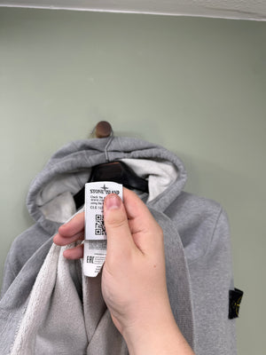 Stone Island Grey Zipped Hoodie