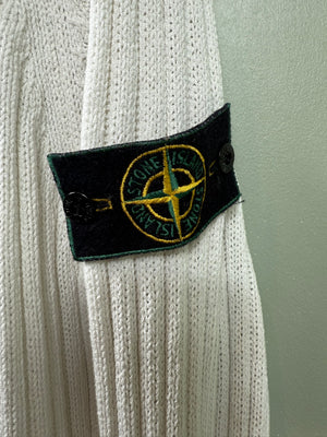 Stone Island White Knit Jumper
