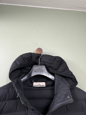 Stone Island Black Loom Woven Down Jacket