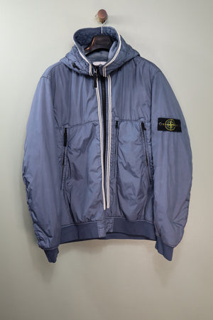 Stone Island Blue Garment Dyed Crinkle Reps NY Jacket