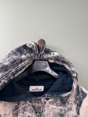 Stone Island Blue Hand Corrosion Hoodie