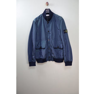 Stone Island Green/Blue Nylon Metal Watro Colour Weft Bomber Jacket