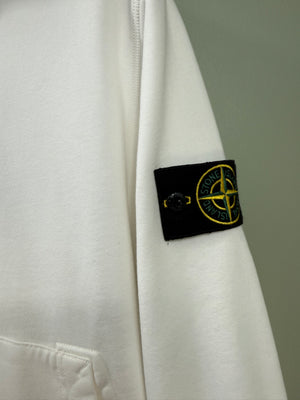 Stone Island White Zipped Jumper